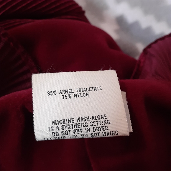 Velour ruby red maxi lounger house dress w ruffles - Picture 13 of 15